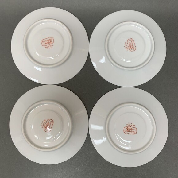 Noritake Blue Hill 2482 Saucers Plates Blue White Platinum Trim Lot of 4 - Picture 7 of 8